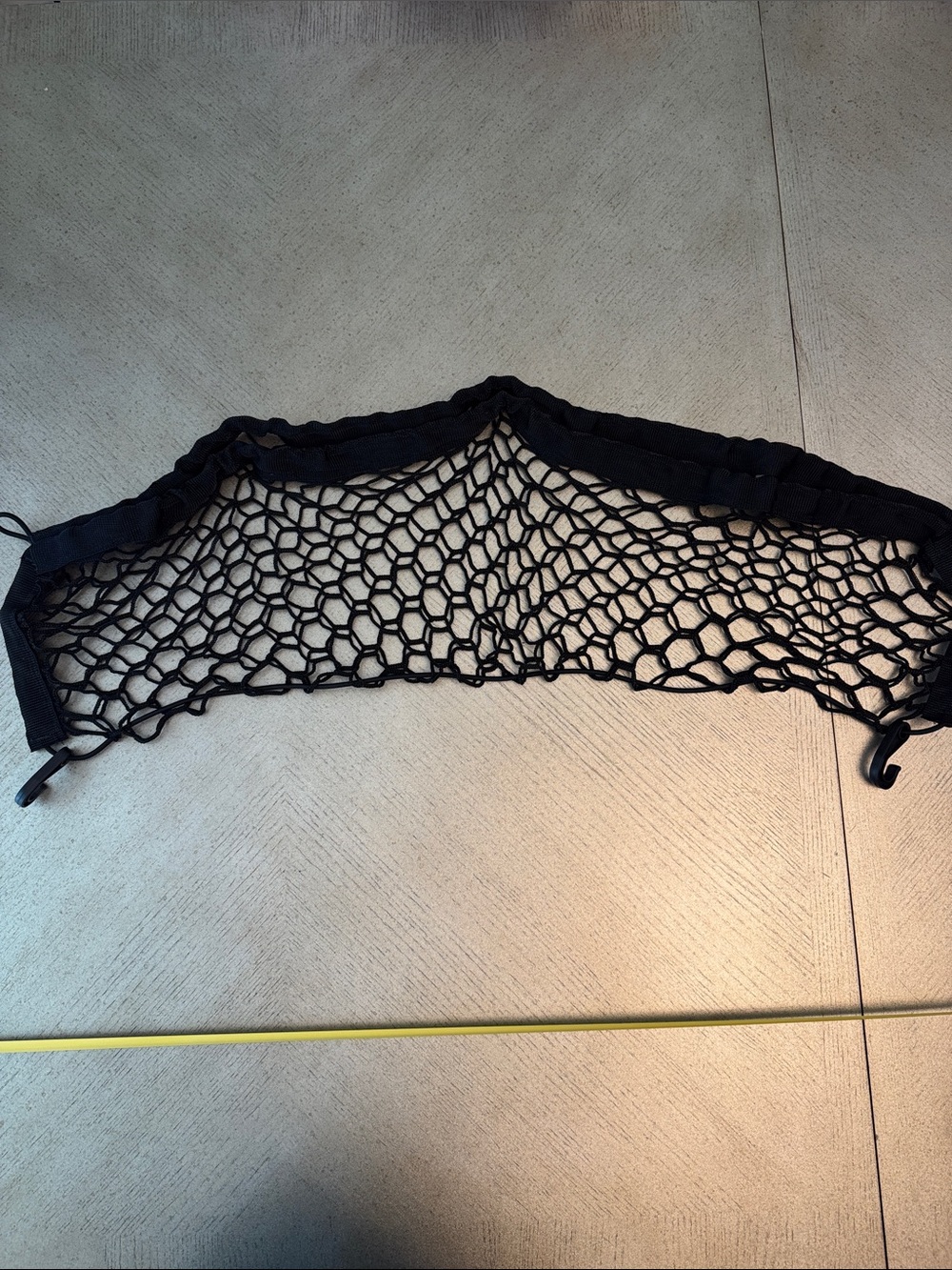 Black Elastic Mesh Storage Net for standard sedan trunk